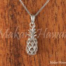 14K White Gold Pineapple Pendant (S) Hawaiian Jewelry GP3118