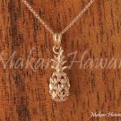 14K Pink Gold Pineapple Pendant (S) Hawaiian Jewelry GP3120