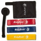 3 Levels Resistance Loop Bands by BodyBudd™ with Guide, Pouch and Door Anchor
