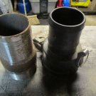 3" Steel HOSE  NIPPLE FITTING and polypro cam and groove fitting old stock