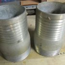 2 ea. Threaded Steel Shank hose Fitting,  5"  hose Nipple X 5" npt