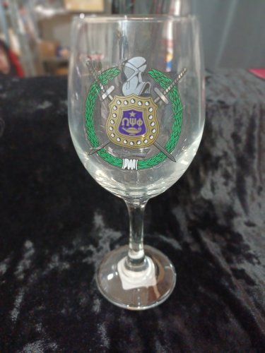 Omega Psi Phi Fraternity Wine Glass