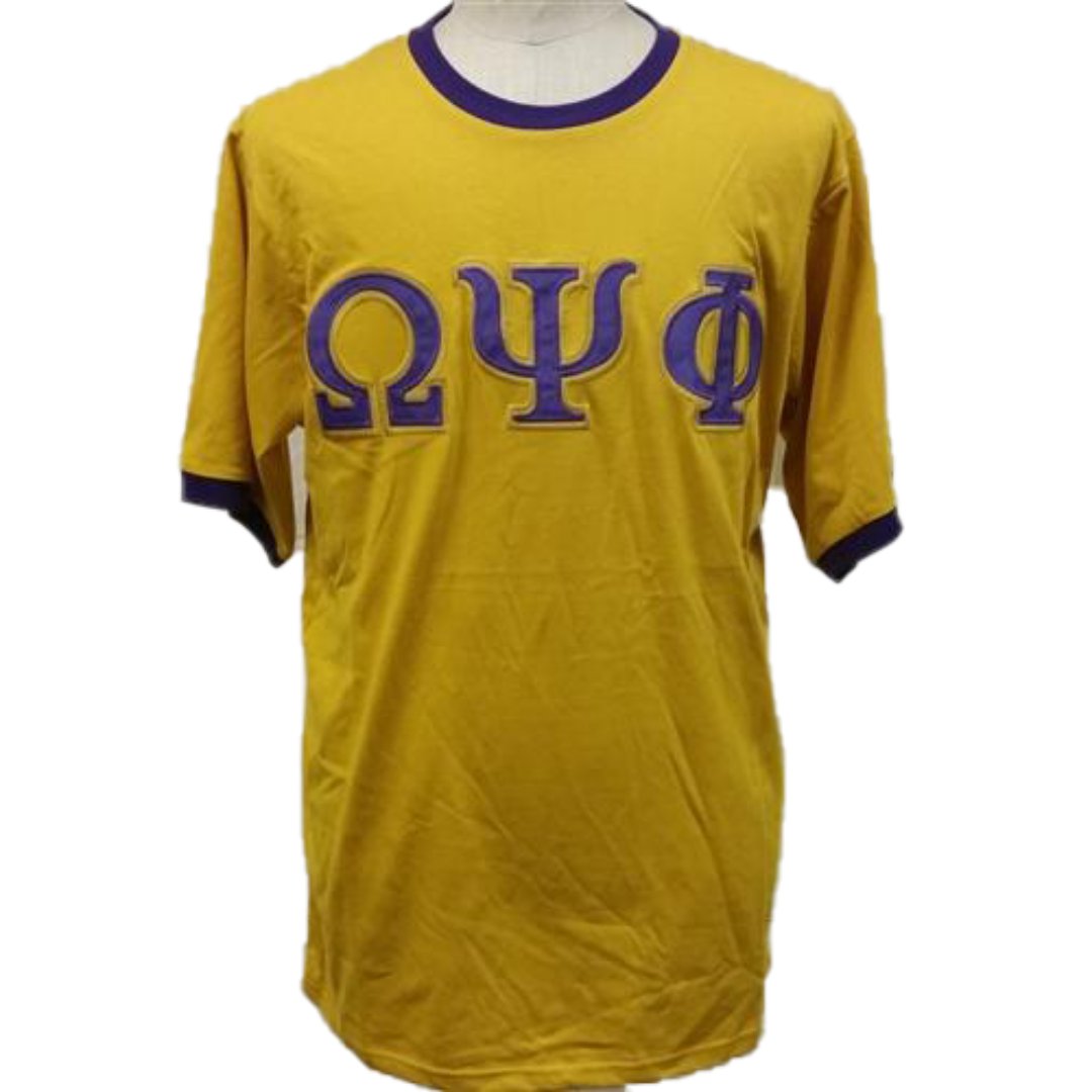 OMEGA PSI PHI FRATERNITY GOLD RINGER T- SHIRT M-5XL