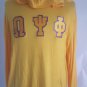 OMEGA PSI PHI FRATERNITY GOLD LIGHT HOODIE TEE SIZE XL