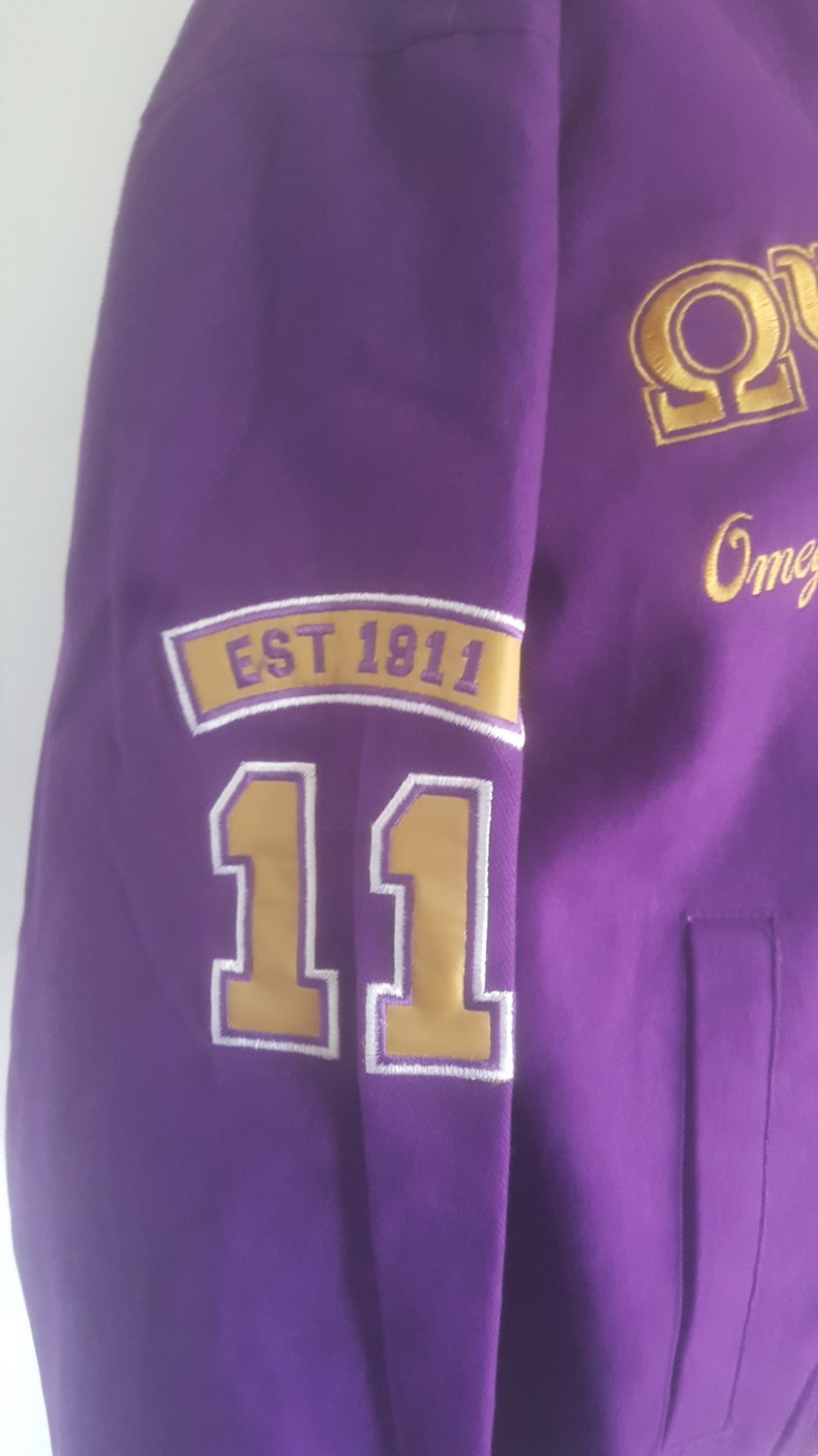 OMEGA PSI PHI FRATERNITY LETTERMAN JACKET SIZE MEDIUM