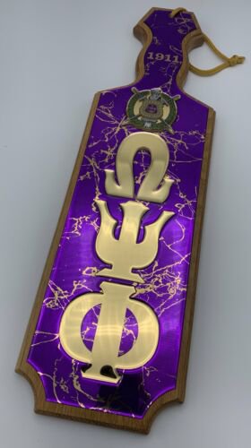 OMEGA PSI PHI FRATERNITY WOOD PADDLE WALL PLAQUE