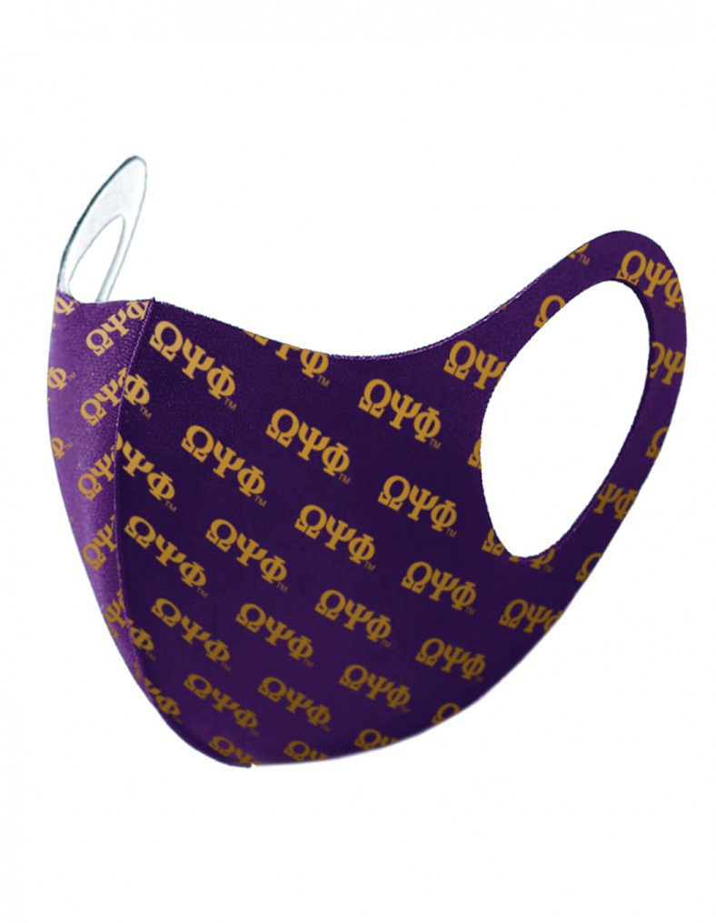 OMEGA PSI PHI FRATERNITY POLYESTER FACE MASK COVER