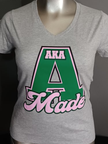 ALPHA KAPPA ALPHA SORORITY  SHORT SLEEVE V-NECK T-SHIRT