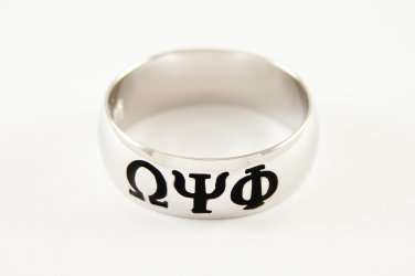 Omega Psi Phi FRATERNITY SILVER BAND RING