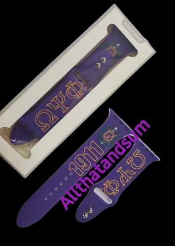 Omega Psi Phi Silicone Sport Band Strap for Apple Watch 38mm-41mm