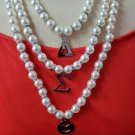 Delta Sigma Theta Sorority Pearl Necklace Divine 9 Sorority Necklace 20 inch
