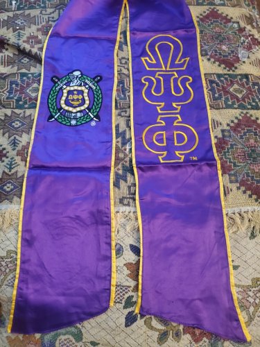 Omega Psi Phi Fraternity Purple Graduation Stole