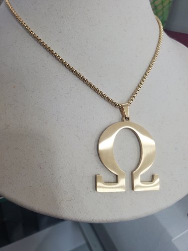 Omega Psi Phi Fraternity Gold Plated Necklace