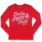 DELTA SIGMA THETA LONG SLEEVE TEE RED DELTA SIGMA THETA LONG SLEEVE TEE RED