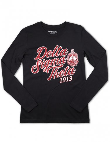 DELTA SIGMA THETA LONG SLEEVE TEE BLACK