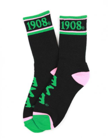 ALPHA KAPPA ALPHA SOCKS BLACK
