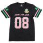 ALPHA KAPPA ALPHA FOOTBALL JERSEY TEE BLACK