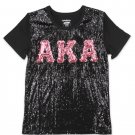 ALPHA KAPPA ALPHA  SEQUIN TEE BLACK