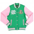 ALPHA KAPPA ALPHA FLEECE JACKET Green / Pink ALPHA KAPPA ALPHA FLEECE JACKET Green / Pink