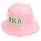 ALPHA KAPPA ALPHA REVERSIBLE BUCKET HAT Pink / Green ALPHA KAPPA ALPHA REVERSIBLE BUCKET HAT Pink / Green