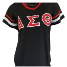 Delta Sigma Theta Tee V-Neck Stripes