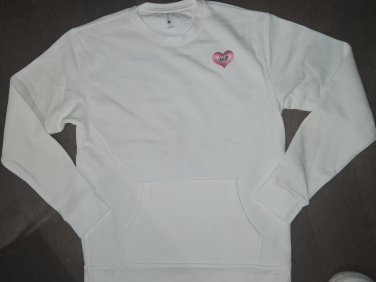 ALPHA KAPPA ALPHA White Crewneck Sweatshirt with Pockets MEDIUM