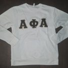 Alpha Phi Alpha White Crewneck Sweatshirt with pocket
