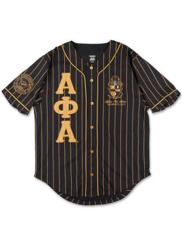 ALPHA PHI ALPHA Baseball Jersey Black