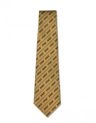Alpha Phi Alpha LETTER TIE OLD GOLD