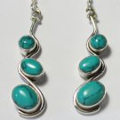 Green Silver Earring