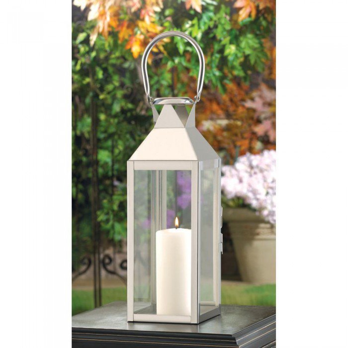 MANHATTAN STAINLESS STEEL CANDLE LANTERN