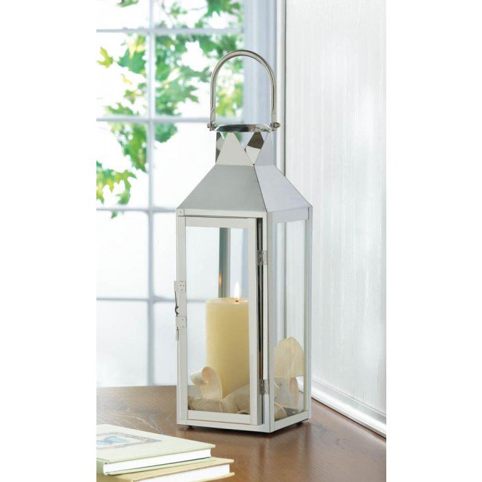 MANHATTAN STAINLESS STEEL CANDLE LANTERN