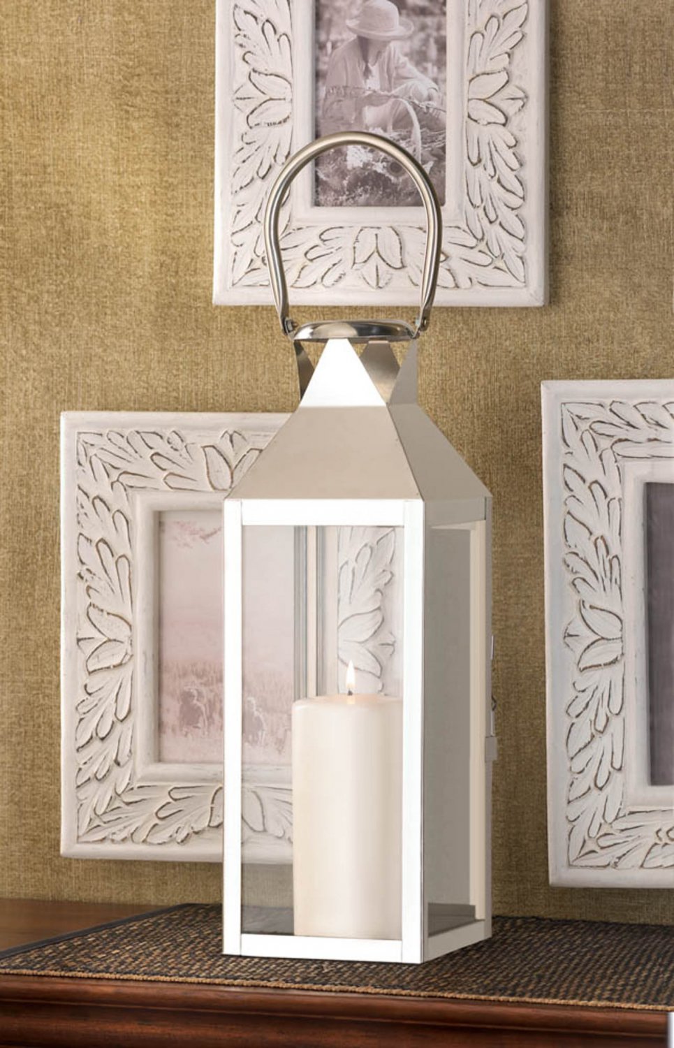 MANHATTAN STAINLESS STEEL CANDLE LANTERN