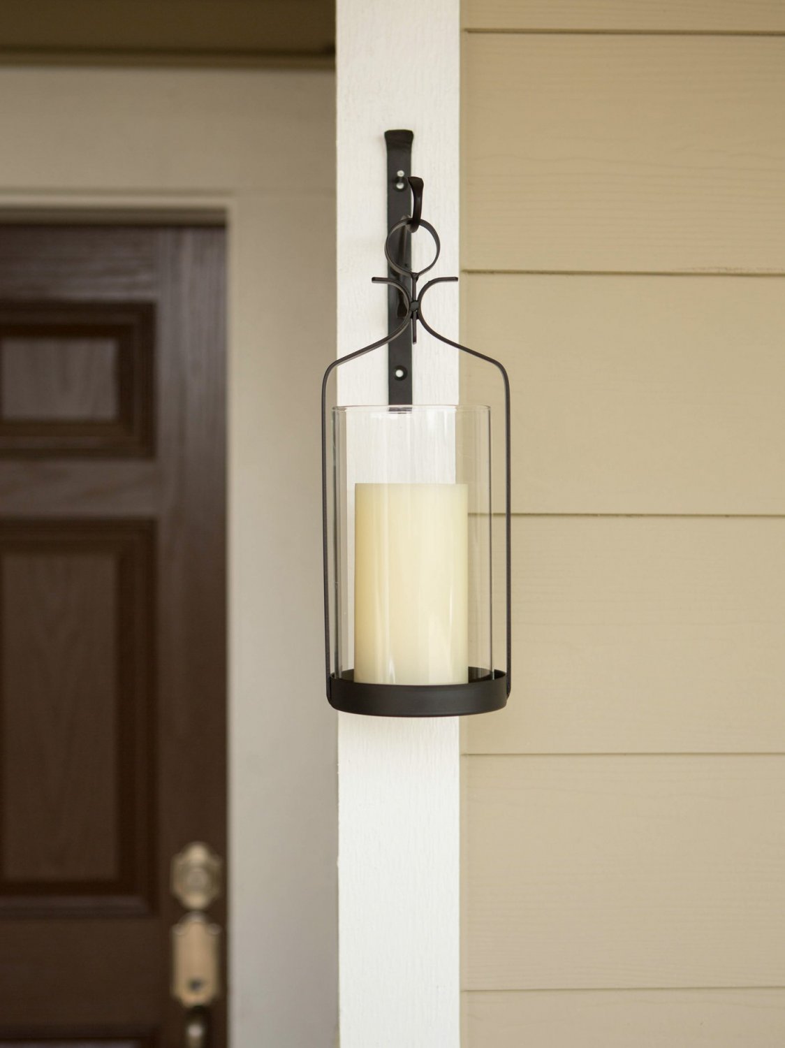 FARM HOUSE HANGING HURRICANE GLASS WALL SCONCE