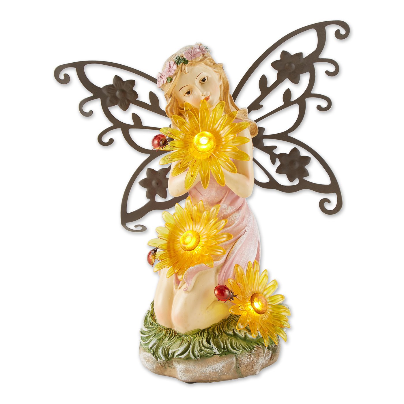 fairy solar statue