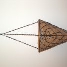 iron hanging basket with liner
