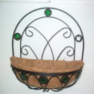 wall basket with glass