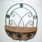 wall basket with glass