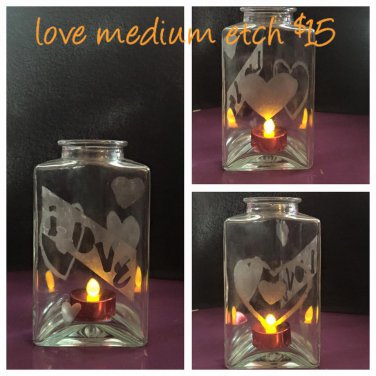 Triangle Etched Bottle