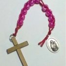Hand Beaded St. Therese Sliding Bead One Decade Rosary