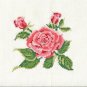 ROSE Finished Completed Stitchery Hand Made