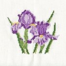 IRIS Finished Completed Stitchery Hand Made