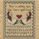 A GOOD FRIEND Finished Completed Stitchery Hand Made