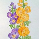 "HOLLYHOCK" WATERCOLOR PAINTING