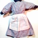Hand Made Soft  Black Doll with Dress and Apron