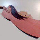 Carved Wooden Angel with Trumpet