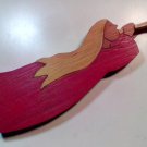 Carved Wooden Angel with Trumpet