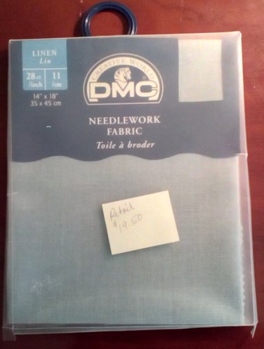 DMC Needlework Linen Fabric 14" X 18" Medium Blue