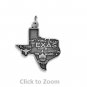 Texas State Polished Sterling Silver Charm Pendant 74369-TX