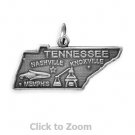 Tennessee State Polished Sterling Silver Charm Pendant Jewelry 74369-TN